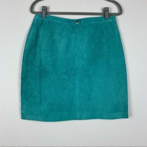 NWT Teal Leather Skirt